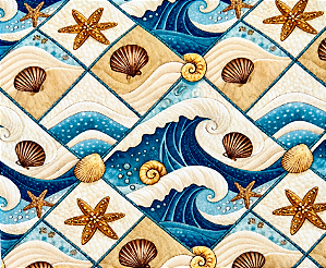 TC386 - Tricoline Coleção Oceano - Ondas do Mar