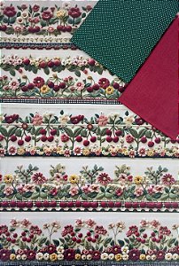 Kit BR505 - Barrado Cereja e Flores
