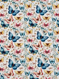TC375 Tricoline Pastel Borboletas