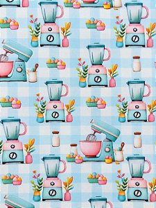 TC378 Tricoline Pastel Kitchen Utensilios