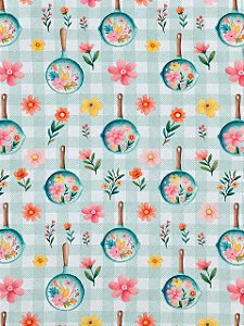TC379 Tricoline Pastel Kitchen Frigideiras