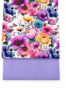 Kit TC364 Tricoline JV Garden Flores Grandes