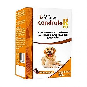 Suplemento Aminoácido p/ Cães Condrofor Pet Duprat 90 Comp 1200mg - Articulação
