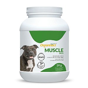 Muscle Dog 1kg Organnact Suplemento Muscular Hipercalorico Cães