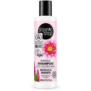 Shampoo para Cabelo Colorido Vegano - Amaranto e Lírios D'água Organic Shop (280 ml)