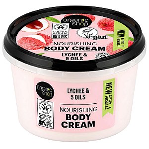 Creme Hidratante Corporal - Lichia e 5 Óleos Organic Shop (250 ml)