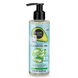 Gel de Limpeza Facial - Aloe Vera e Abacate Organic Shop (200 ml)