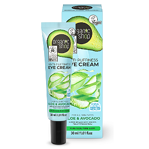 Creme para Olheiras - Aloe Vera e Abacate Organic Shop (30 ml)