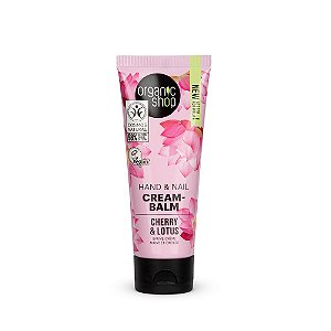 Creme para as Mãos e Unhas - Cereja e Flor de Lótus Organic Shop (75 ml)