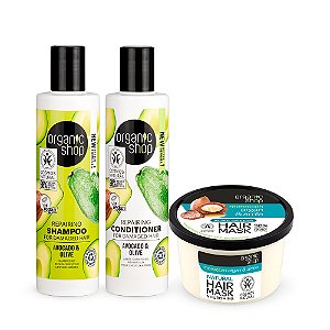 Kit Essencial Nutrição Cabelo Ressecado Organic Shop
