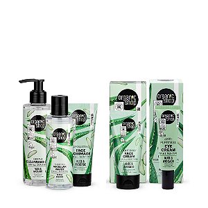 Kit Facial Inicial com Antiolheira Organic Shop - Aloe Vera + Abacate