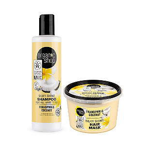 Kit Cacheados Shampoo e Máscara Organic Shop