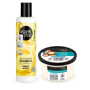 Kit Shampoo e Máscara Ondulados Organic Shop