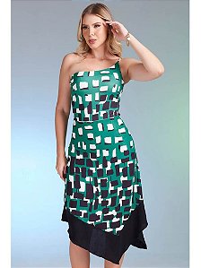 Saia Assimetrica Com Recortes Lisos