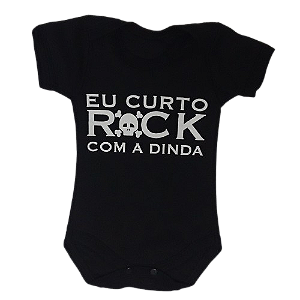 Body Infantil - Eu curto Rock com a Dinda