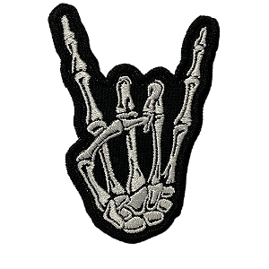 Patch Termo Colante – Mão Chinfrada (Símbolo do Rock)