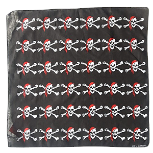 Bandana estampa Caveira Pirata média