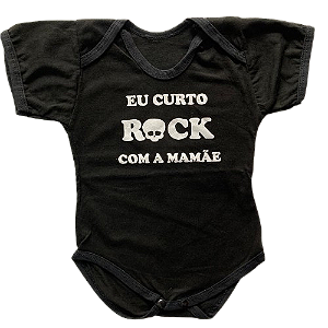 Body Infantil – Eu curto Rock com a Mamãe