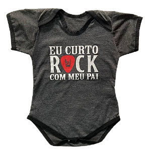Body Infantil – Eu curto Rock com o Papai