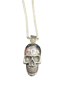 Colar Crânio - Aço Inoxidável