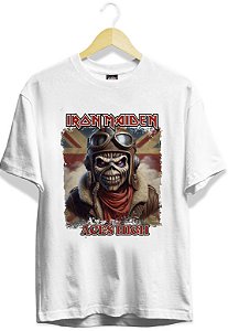 Camiseta Branca Iron Maiden - Aces High