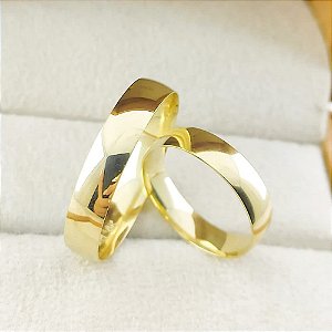 Aliança de Casamento Abaulada Tracional 5mm Ouro 18k - Monterrey Joias e  Alianças