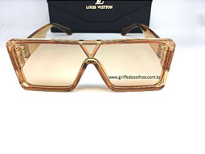  Oculos Quadrado Louis Vuitton Square - Armação Bege