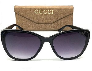 Óculos de Sol Gucci Clássico  Preto Acetato