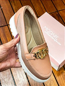 Sapato Modare Ultra Conforto Mocassim Feminino Fivela