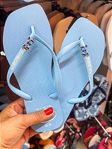 Havaianas Slim Square Logo Pop Up + Pin Stitch