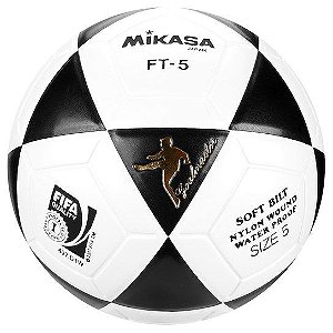 Bola de Futevôlei Mikasa FT5 Branca e Preta