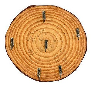 Porta Chaves em Bolacha de Madeira Personalizado