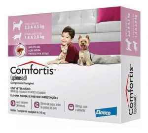Antipulgas e Carrapatos Comfortis Elanco 140mg para Cães E Gatos De 2.3 A 4.5kg - 1 Unidade