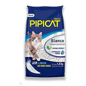 Areia Higiênica Premium para Gatos PipiCat Bianco - 1,8kg