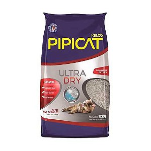 Areia Higiênica Premium para Gatos Pipicat Ultra Dry - 12kg