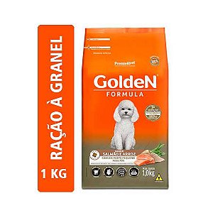 Ração Golden Fórmula Cães Adultos Mini Bits Sabor Salmão e Arroz - 1kg (Granel)