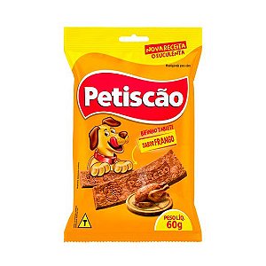 Petisco para Cães Petiscão Bifinho Tabletes Sabor Frango - 60g