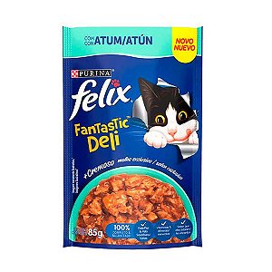 Ração Úmida para Gatos Purina Felix Fantastic Felix Deli Sabor Atum - 85g