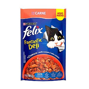 Ração Úmida para Gatos Purina Felix Fantastic Deli Sabor Carne - 85g