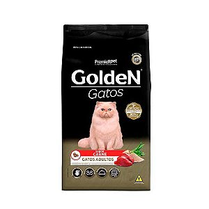 Ração Golden Gatos Adultos Sabor Carne - 3kg