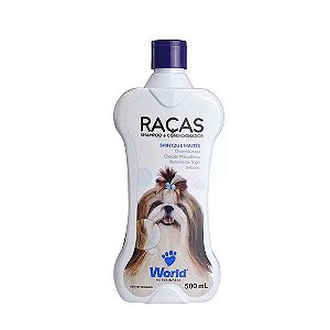 Shampoo para Cães World Veterinária Raças Shih Tzu e Maltês - 500ml
