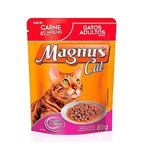 Ração Úmida para Gatos Magnus Sachê Sabor Carne Ao Molho - 85g