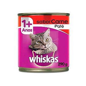 Ração Úmida Em Lata para Gatos Whiskas Sabor Carne - 290g