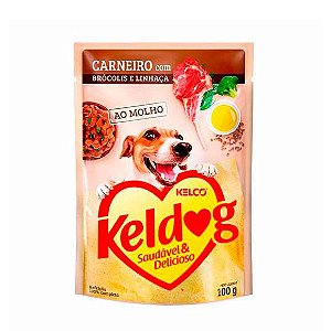 Ração Úmida para Cães Adultos KelDog Sachê Sabor Carneiro - 100g