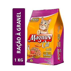 Ração Magnus Cat para Gatos Adultos Só Recheados - 1kg (Granel)