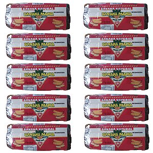 Banana Passa 1Kg Desidratada 100% Natural Zero Açúcar Sem Conservantes 10x100g