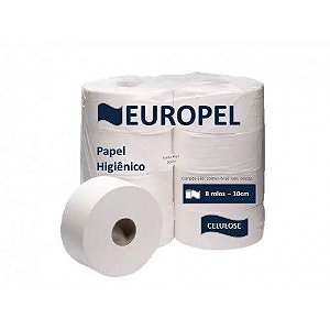 Papel Higiênico Rolão Fardo c/8 de 300 Metros Branco