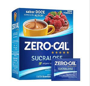 Adoçante em Pó Sucralose Zero Cal Caixa com 50 Saché