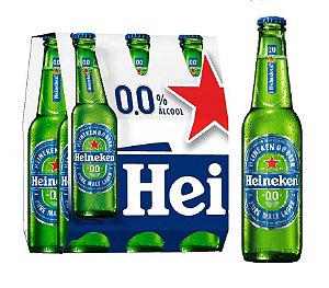 Cerveja Heineken Long Neck Zero Álcool 330ml PT 6 Garrafas