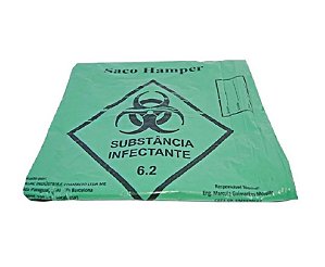 Saco Para Lixo Hospitalar Hamper 100L Verde C/50 Un
